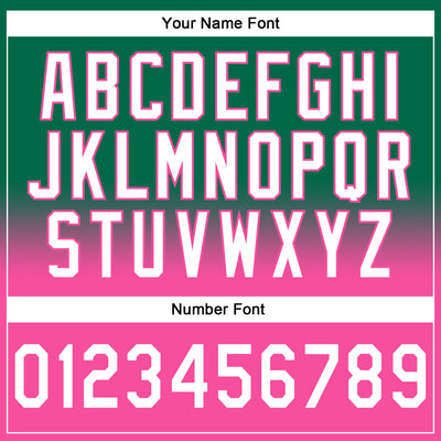 Custom Stitched Kelly Green White-Pink Fade Fashion Sports Pullover Sweatshirt Hoodie