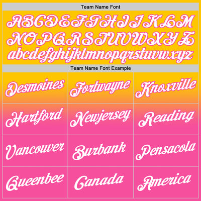 Custom Stitched Yellow White-Pink Fade Fashion Sports Pullover Sweatshirt Hoodie