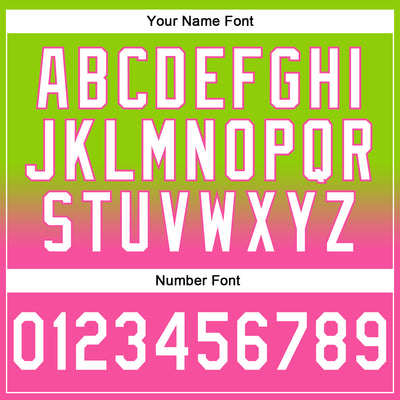 Custom Stitched Neon Green White-Pink Fade Fashion Sports Pullover Sweatshirt Hoodie