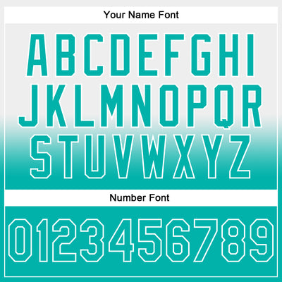 Custom Stitched White Aqua Fade Fashion Sports Pullover Sweatshirt Hoodie