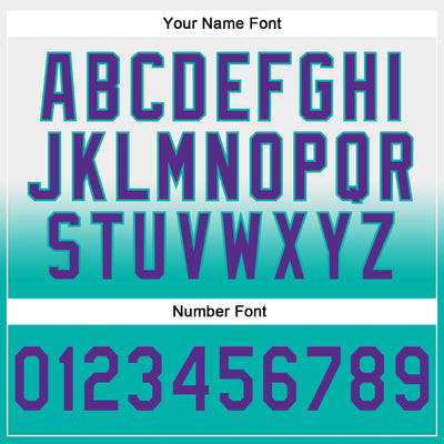 Custom Stitched White Purple-Aqua Fade Fashion Sports Pullover Sweatshirt Hoodie