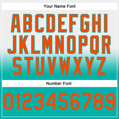 Custom Stitched White Orange-Aqua Fade Fashion Sports Pullover Sweatshirt Hoodie