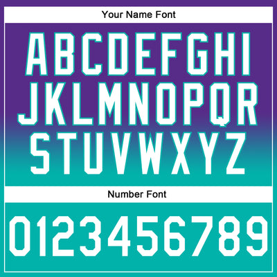 Custom Stitched Purple White-Aqua Fade Fashion Sports Pullover Sweatshirt Hoodie