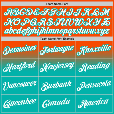 Custom Stitched Orange White-Aqua Fade Fashion Sports Pullover Sweatshirt Hoodie