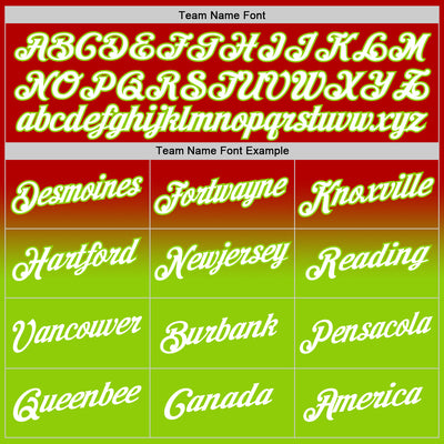 Custom Stitched Red White-Neon Green Fade Fashion Sports Pullover Sweatshirt Hoodie