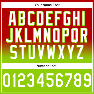 Custom Stitched Red White-Neon Green Fade Fashion Sports Pullover Sweatshirt Hoodie