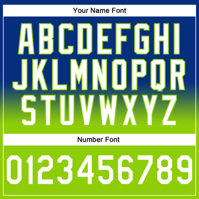 Custom Stitched Royal White-Neon Green Fade Fashion Sports Pullover Sweatshirt Hoodie