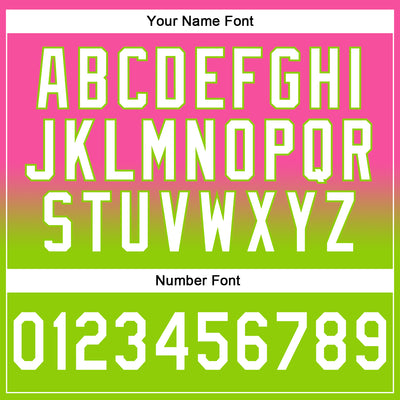 Custom Stitched Pink White-Neon Green Fade Fashion Sports Pullover Sweatshirt Hoodie