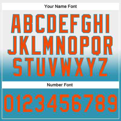 Custom Stitched White Orange-Panther Blue Fade Fashion Sports Pullover Sweatshirt Hoodie