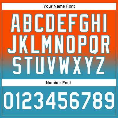 Custom Stitched Orange White-Panther Blue Fade Fashion Sports Pullover Sweatshirt Hoodie