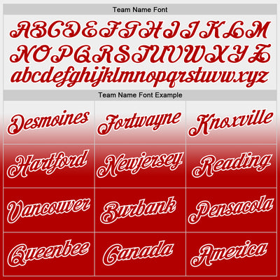 Custom Stitched White Red Fade Fashion Sports Pullover Sweatshirt Hoodie