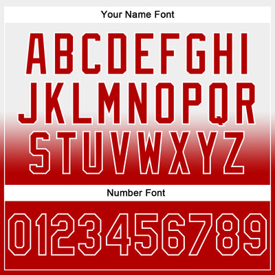 Custom Stitched White Red Fade Fashion Sports Pullover Sweatshirt Hoodie