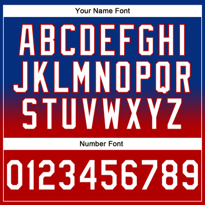 Custom Stitched Royal White-Red Fade Fashion Sports Pullover Sweatshirt Hoodie