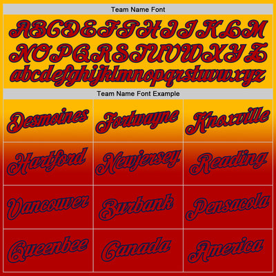 Custom Stitched Gold Red-Navy Fade Fashion Sports Pullover Sweatshirt Hoodie