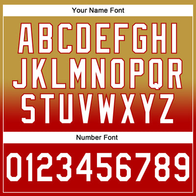 Custom Stitched Old Gold White-Red Fade Fashion Sports Pullover Sweatshirt Hoodie