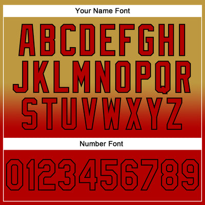 Custom Stitched Old Gold Red-Black Fade Fashion Sports Pullover Sweatshirt Hoodie