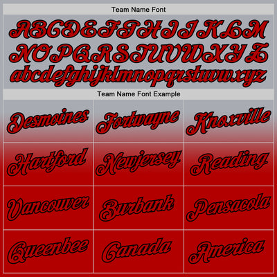 Custom Stitched Gray Red-Black Fade Fashion Sports Pullover Sweatshirt Hoodie