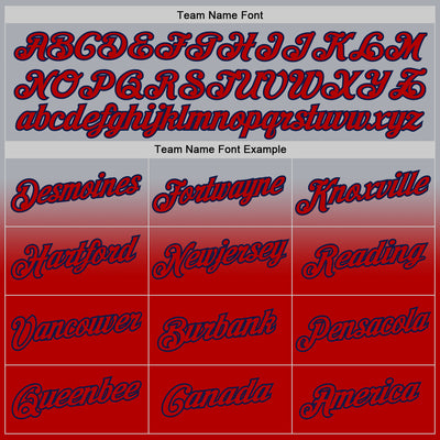 Custom Stitched Gray Red-Navy Fade Fashion Sports Pullover Sweatshirt Hoodie