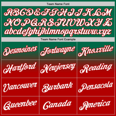 Custom Stitched Kelly Green White-Red Fade Fashion Sports Pullover Sweatshirt Hoodie