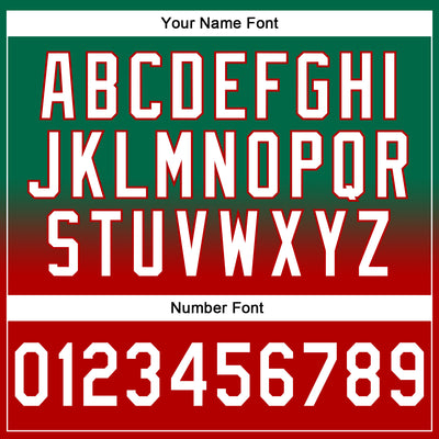 Custom Stitched Kelly Green White-Red Fade Fashion Sports Pullover Sweatshirt Hoodie