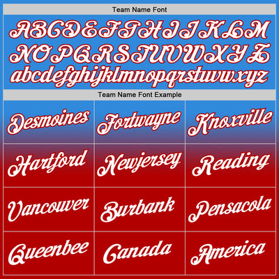 Custom Stitched Powder Blue White-Red Fade Fashion Sports Pullover Sweatshirt Hoodie