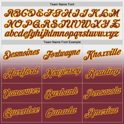 Custom Stitched White Burgundy-Gold Fade Fashion Sports Pullover Sweatshirt Hoodie