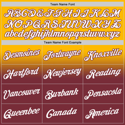 Custom Stitched Gold White-Burgundy Fade Fashion Sports Pullover Sweatshirt Hoodie