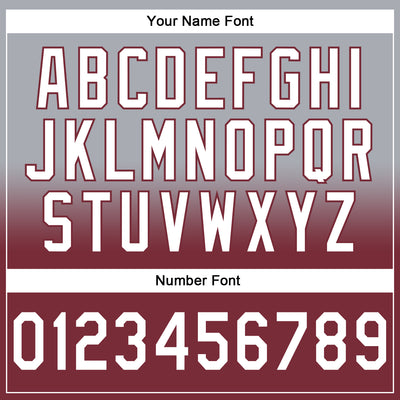 Custom Stitched Gray White-Burgundy Fade Fashion Sports Pullover Sweatshirt Hoodie