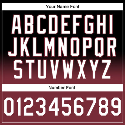 Custom Stitched Black White-Burgundy Fade Fashion Sports Pullover Sweatshirt Hoodie