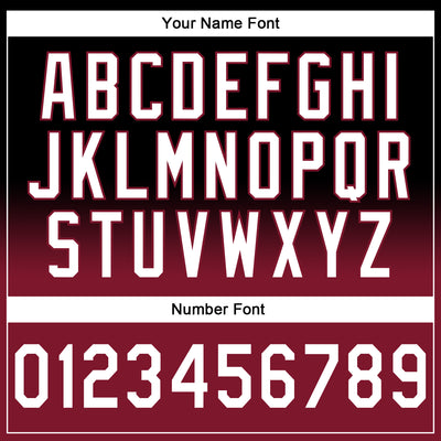 Custom Stitched Black White-Crimson Fade Fashion Sports Pullover Sweatshirt Hoodie