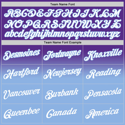 Custom Stitched Purple White-Light Blue Fade Fashion Sports Pullover Sweatshirt Hoodie