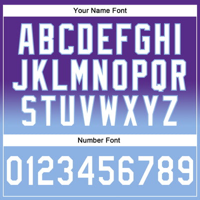 Custom Stitched Purple White-Light Blue Fade Fashion Sports Pullover Sweatshirt Hoodie