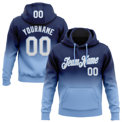 Custom Stitched Navy White-Light Blue Fade Fashion Sports Pullover Sweatshirt Hoodie
