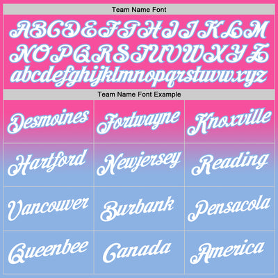 Custom Stitched Pink White-Light Blue Fade Fashion Sports Pullover Sweatshirt Hoodie