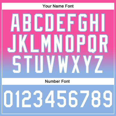 Custom Stitched Pink White-Light Blue Fade Fashion Sports Pullover Sweatshirt Hoodie