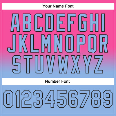 Custom Stitched Pink Light Blue-Black Fade Fashion Sports Pullover Sweatshirt Hoodie