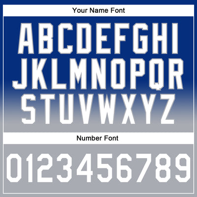 Custom Stitched Royal White-Gray Fade Fashion Sports Pullover Sweatshirt Hoodie