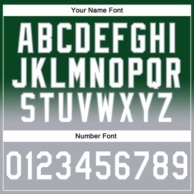 Custom Stitched Green White-Gray Fade Fashion Sports Pullover Sweatshirt Hoodie