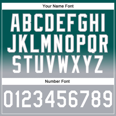 Custom Stitched Midnight Green White-Gray Fade Fashion Sports Pullover Sweatshirt Hoodie