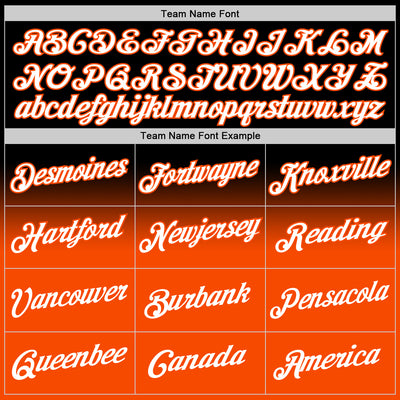 Custom Stitched Black White-Orange Fade Fashion Sports Pullover Sweatshirt Hoodie