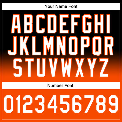 Custom Stitched Black White-Orange Fade Fashion Sports Pullover Sweatshirt Hoodie