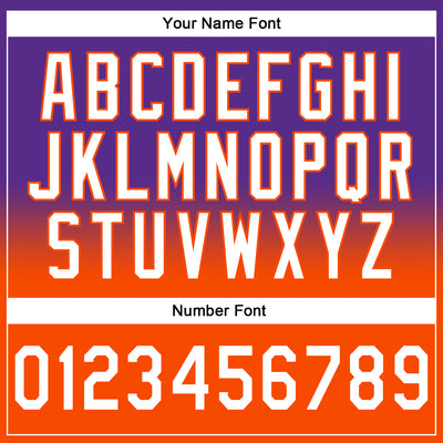 Custom Stitched Purple White-Orange Fade Fashion Sports Pullover Sweatshirt Hoodie