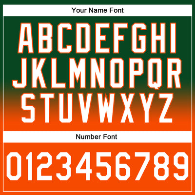 Custom Stitched Green White-Orange Fade Fashion Sports Pullover Sweatshirt Hoodie