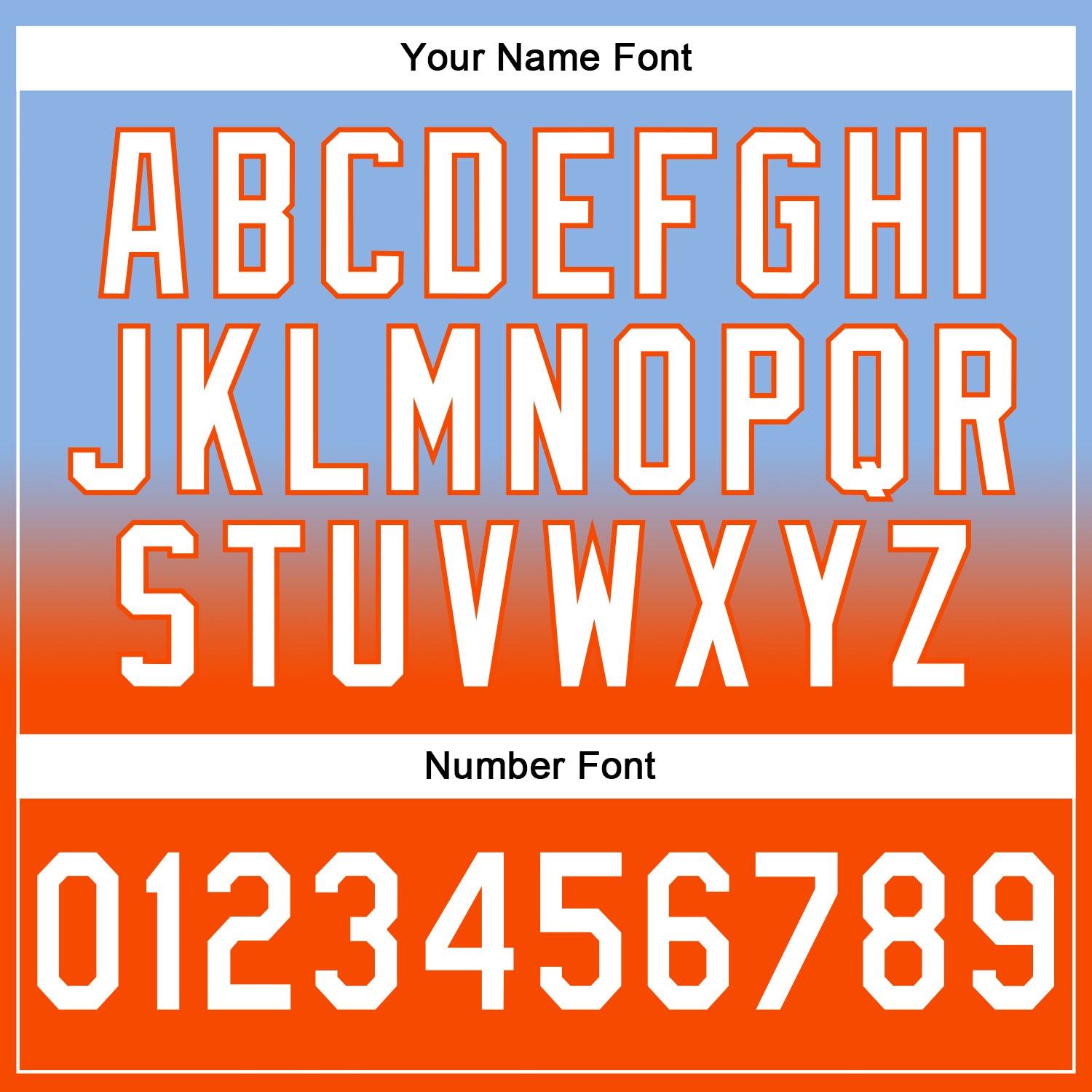 Custom Stitched Light Blue White-Orange Fade Fashion Sports Pullover Sweatshirt Hoodie