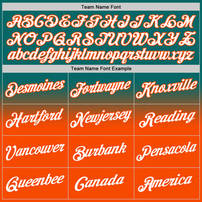 Custom Stitched Teal White-Orange Fade Fashion Sports Pullover Sweatshirt Hoodie