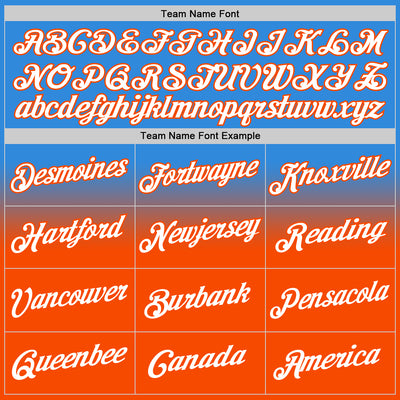 Custom Stitched Powder Blue White-Orange Fade Fashion Sports Pullover Sweatshirt Hoodie