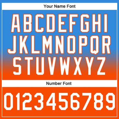 Custom Stitched Powder Blue White-Orange Fade Fashion Sports Pullover Sweatshirt Hoodie