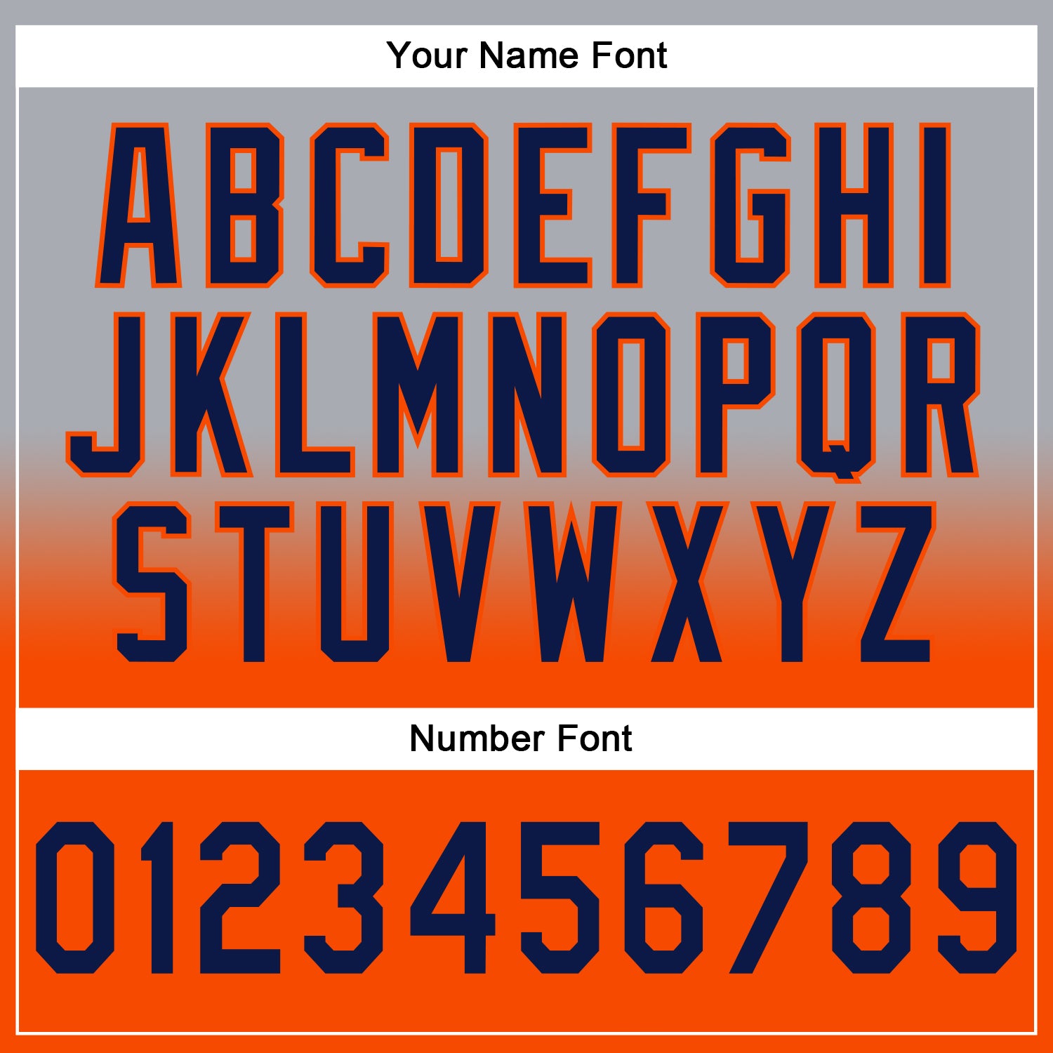 Custom Stitched Gray Navy-Orange Fade Fashion Sports Pullover Sweatshirt Hoodie