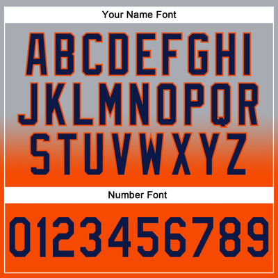 Custom Stitched Gray Navy-Orange Fade Fashion Sports Pullover Sweatshirt Hoodie