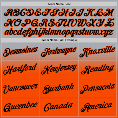 Custom Stitched Gray Black-Orange Fade Fashion Sports Pullover Sweatshirt Hoodie